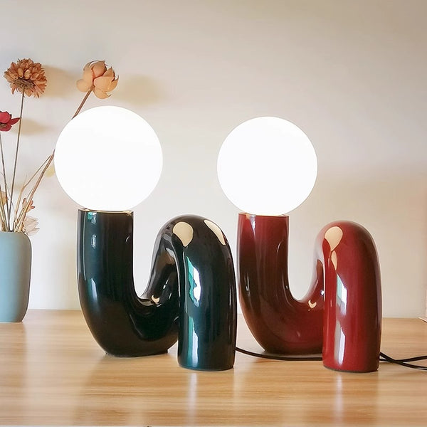 Creative personality glass table lamp