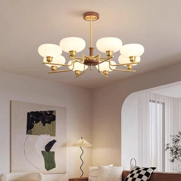 Wohnzimmer-Kronleuchter im mittelalterlichen Stil aus Kupfer