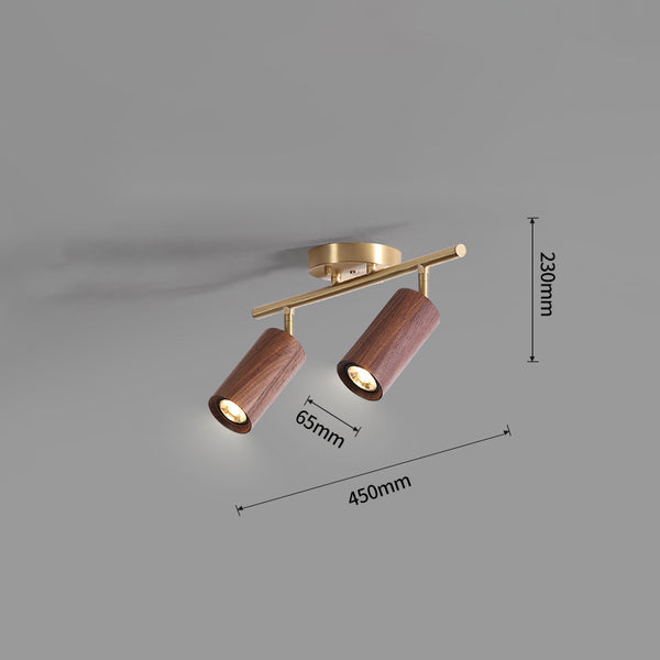 Solid wood LED corridor ceiling light