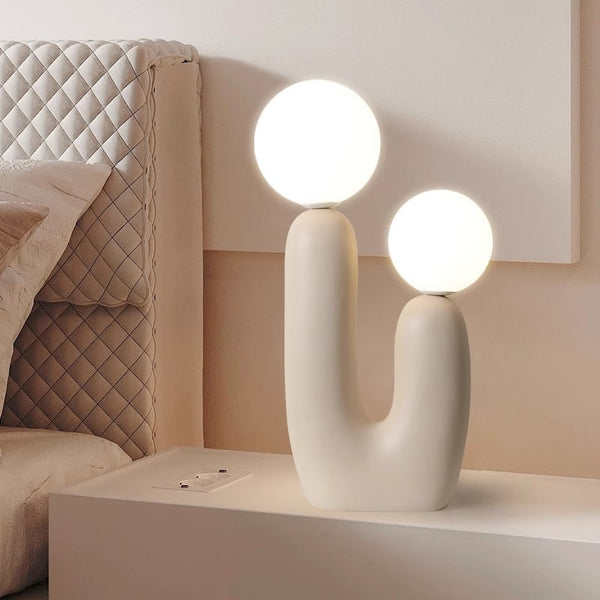 Nordic creative double head ball table lamp