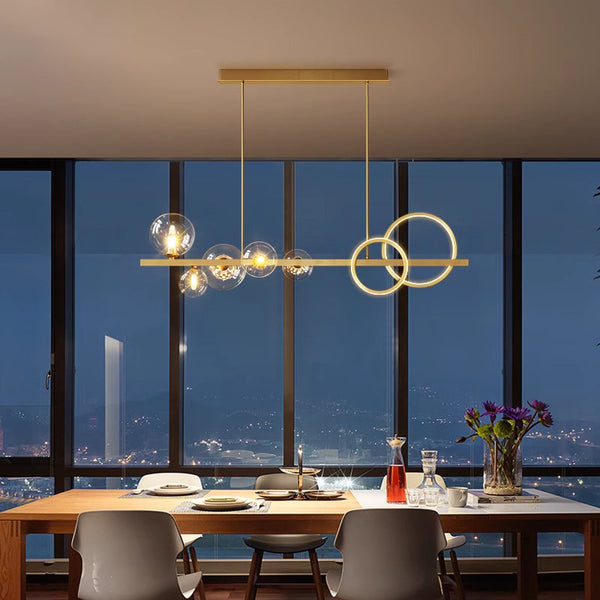 Long Magic Bean Glass Dining Chandelier