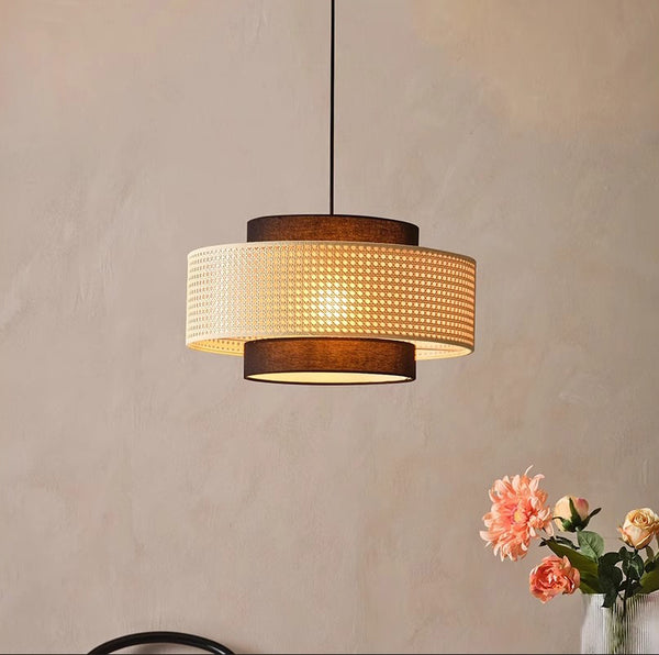 Medieval style rattan restaurant chandelier