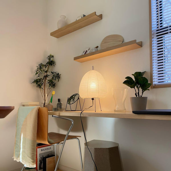 Japanese style rice paper table lamp