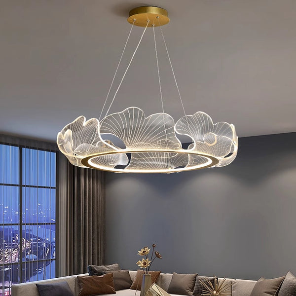 Creative Ginkgo Leaf Restaurant LED Chandelier