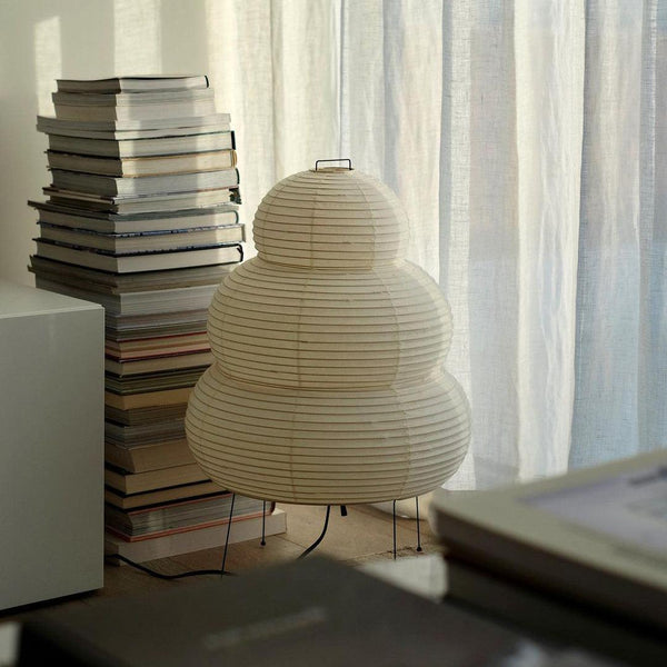 Japanese style wabi-sabi style rice paper floor lamp