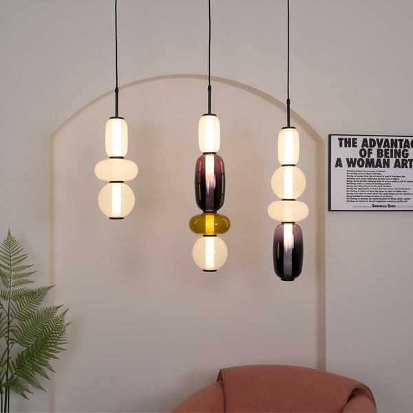 Nordic bedroom bedside glass chandelier
