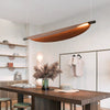 Lustre de salle à manger rétro créatif et personnalisé en forme de feuille