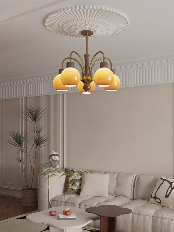 Cream style vintage persimmon chandelier