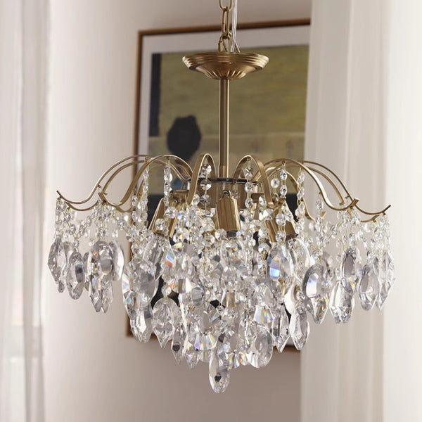 French retro glass chandelier