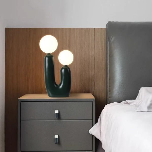 Nordic creative double head ball table lamp