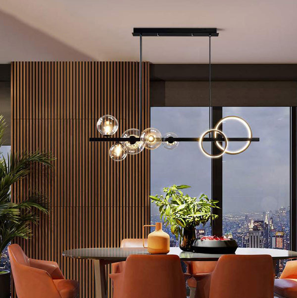 Long Magic Bean Glass Dining Chandelier