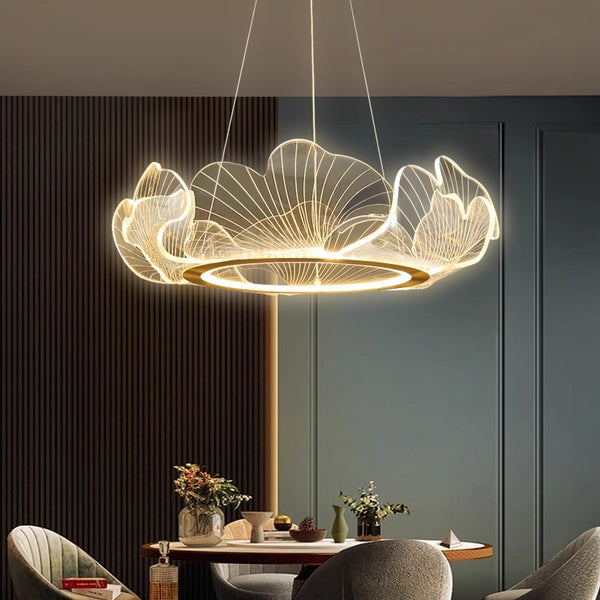 Creative Ginkgo Leaf Restaurant LED Chandelier