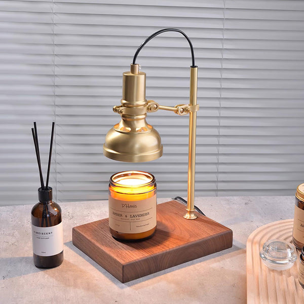 Brass Marble Melted Wax Table Lamp