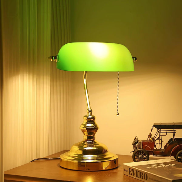 Vintage Glass Desk Reading table lamp