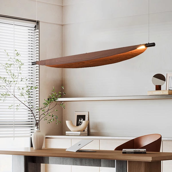 Lustre de salle à manger rétro créatif et personnalisé en forme de feuille