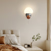 Applique de chevet de chambre à coucher de style champignon crème