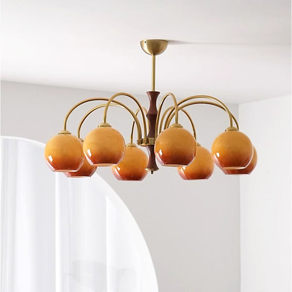 Cream style vintage persimmon chandelier