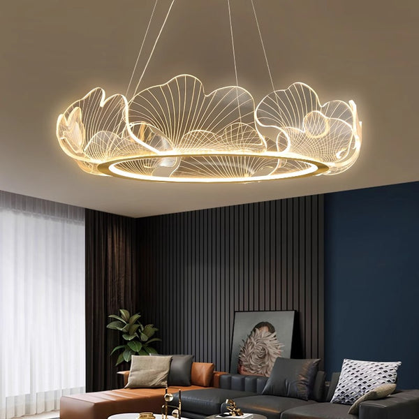 Creative Ginkgo Leaf Restaurant LED Chandelier