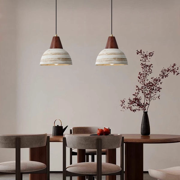 Japanese style solid wood ceramic chandelier