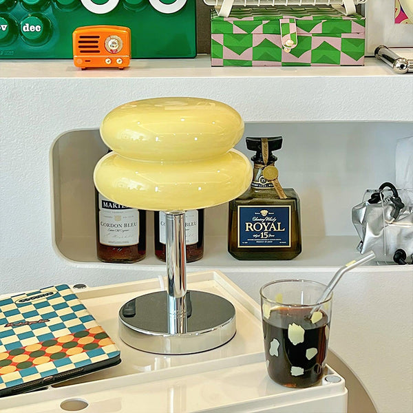 Medieval vintage glass table lamp