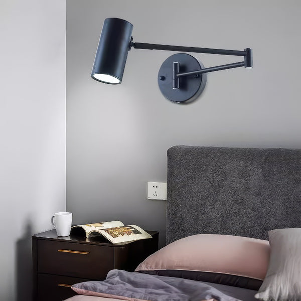 Lampe murale rotative pliable à long mât nordique