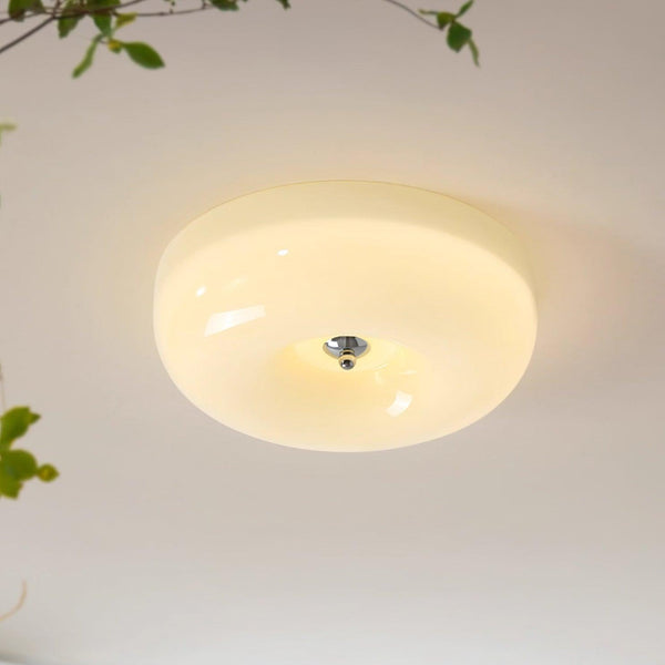 French style cream wind glass ceiling light