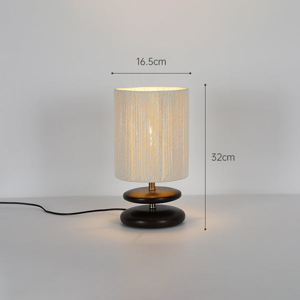 Schlafzimmer-Tischlampe aus Massivholz im japanischen Stil