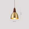 All copper walnut dining chandelier