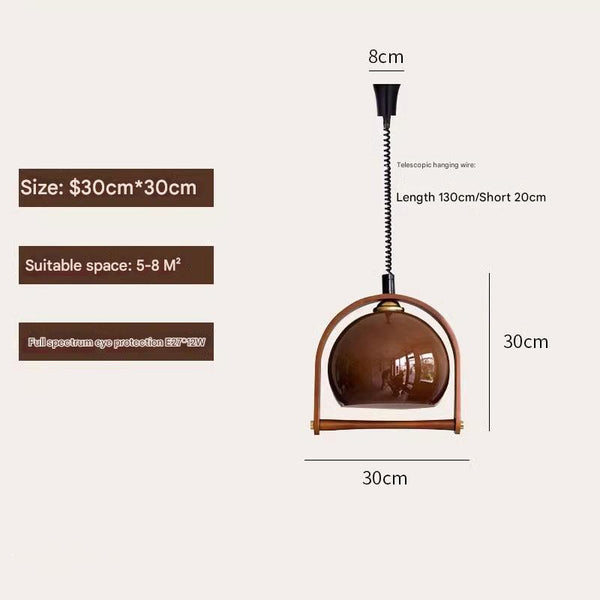 Medieval style retractable glass chandelier