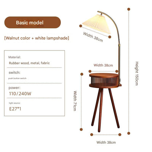 Retro Massivholz Stehlampe