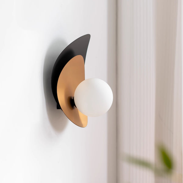 Medieval style glass ball bedroom bedside corridor wall lamp