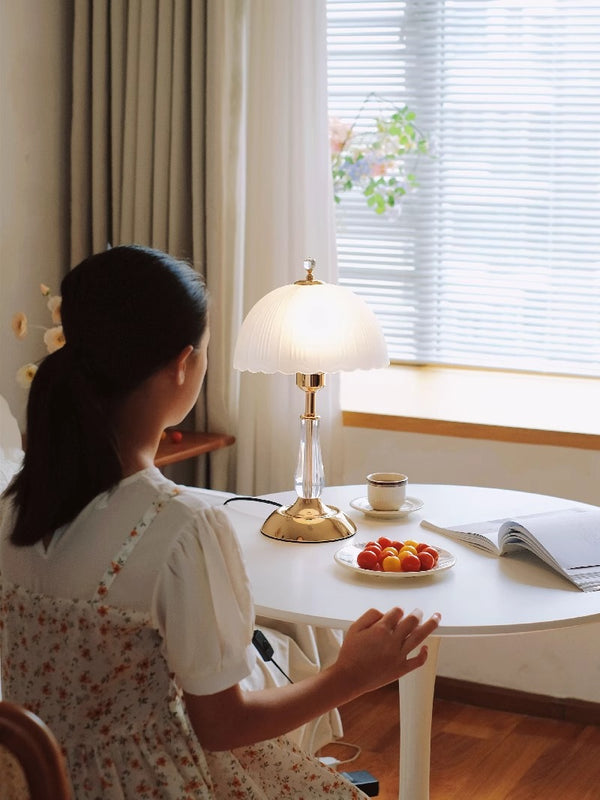 Lampe de chevet créative en forme de champignon pour chambre à coucher