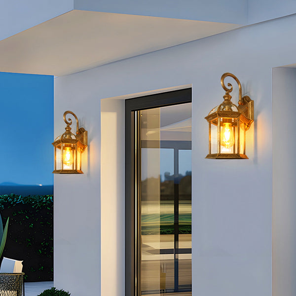 American retro outdoor waterproof courtyard corridor balcony wall lamp