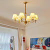 French retro solid wood living room chandelier