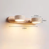 Applique murale LED en bois massif et travertin jaune pour miroir