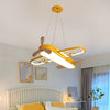 Lustre pour chambre d'enfant en forme d'avion couleur macaron
