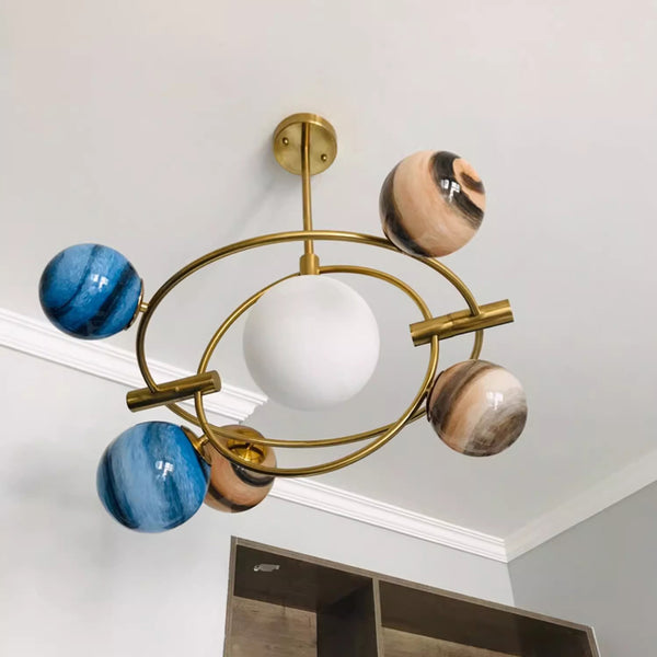 Lustre créatif nordique planète