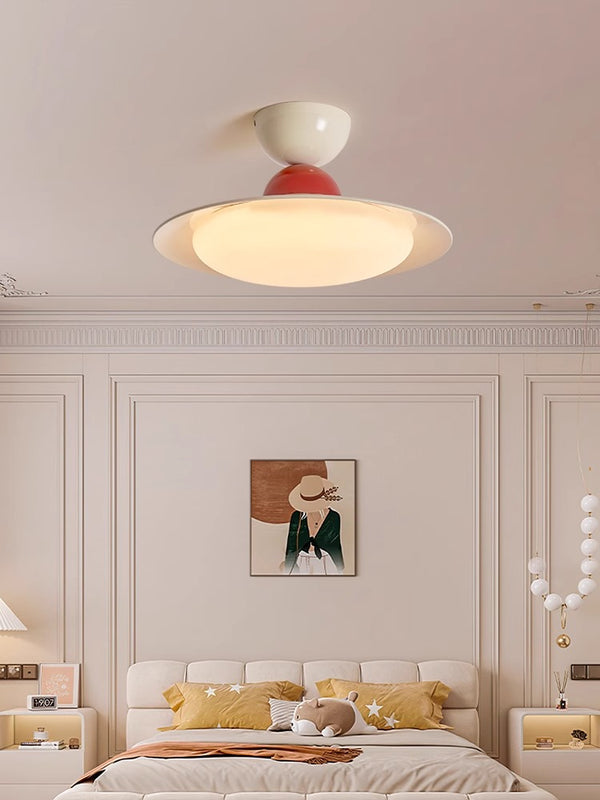 Plafonnier LED rond de style crème