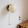 Retro cream style glass ball bedside corridor wall lamp