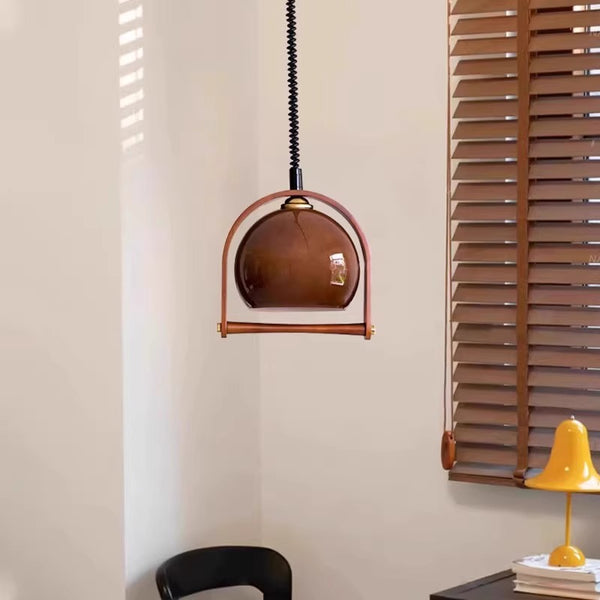 Medieval style retractable glass chandelier