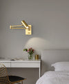 All copper swing arm wall lamp