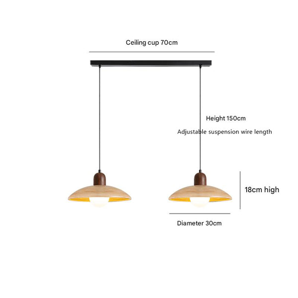 Japanese retro log style restaurant chandelier
