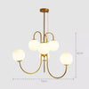 Lustre boule en verre blanc laiteux Nordic Magic Bean