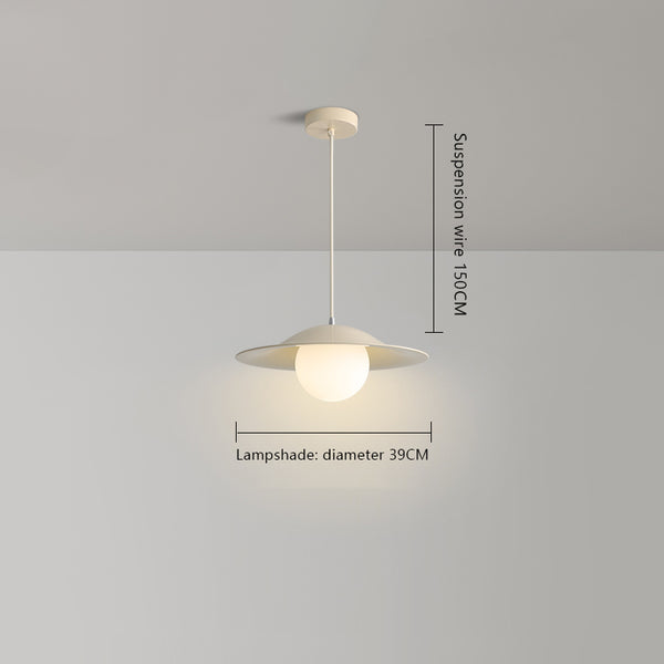 Cream style glass dining pendant light