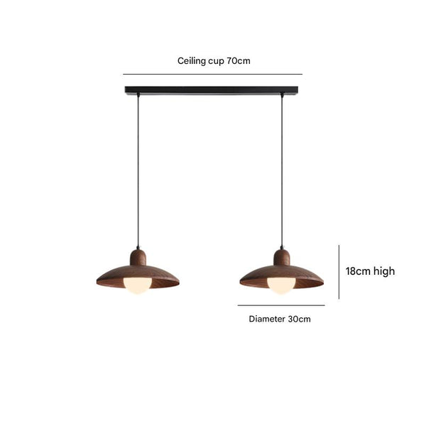 Japanese retro log style restaurant chandelier