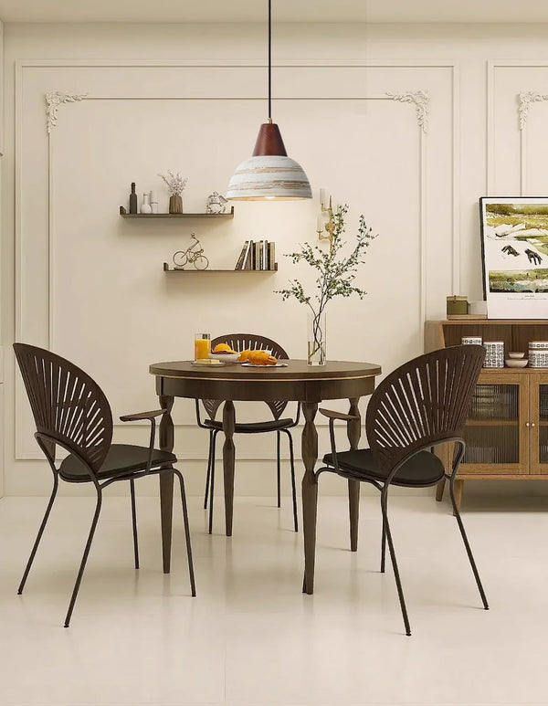 Japanese style solid wood ceramic chandelier
