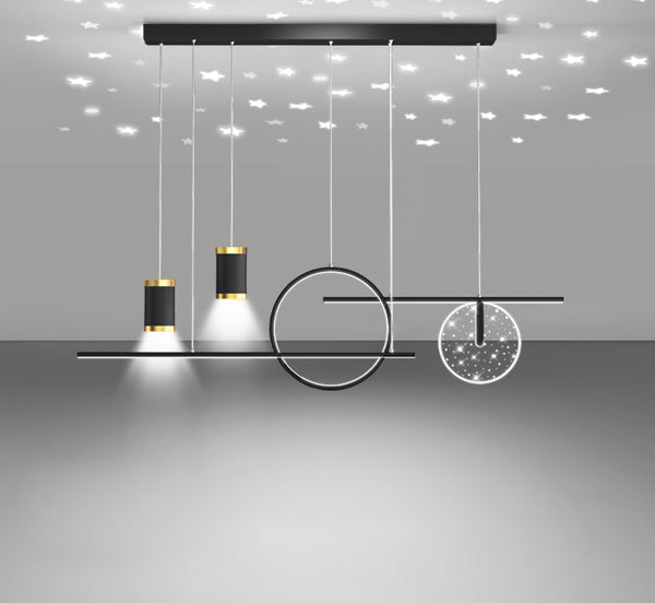 Lustre de table à manger créatif en forme d'étoile