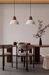 Japanese style solid wood ceramic chandelier