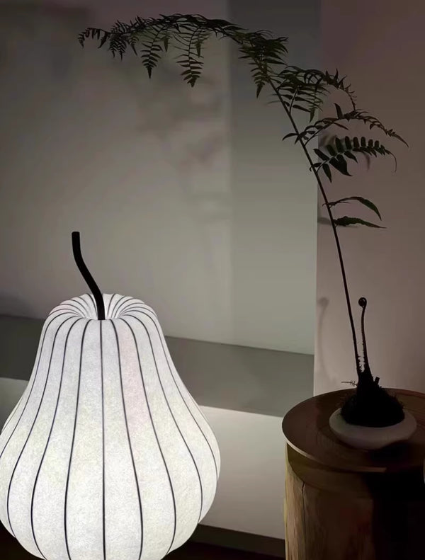 Cream style pear floor lamp