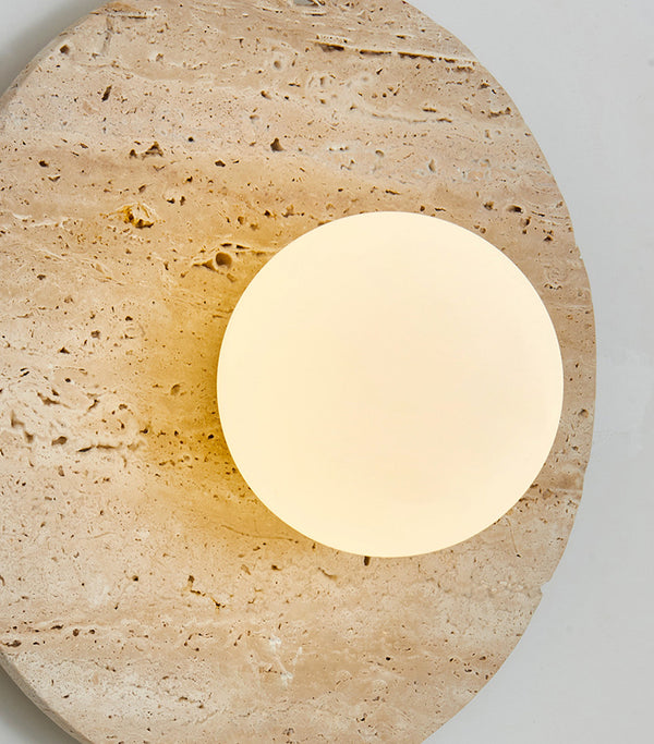 Yellow Travertine Bedroom Wall Lamp